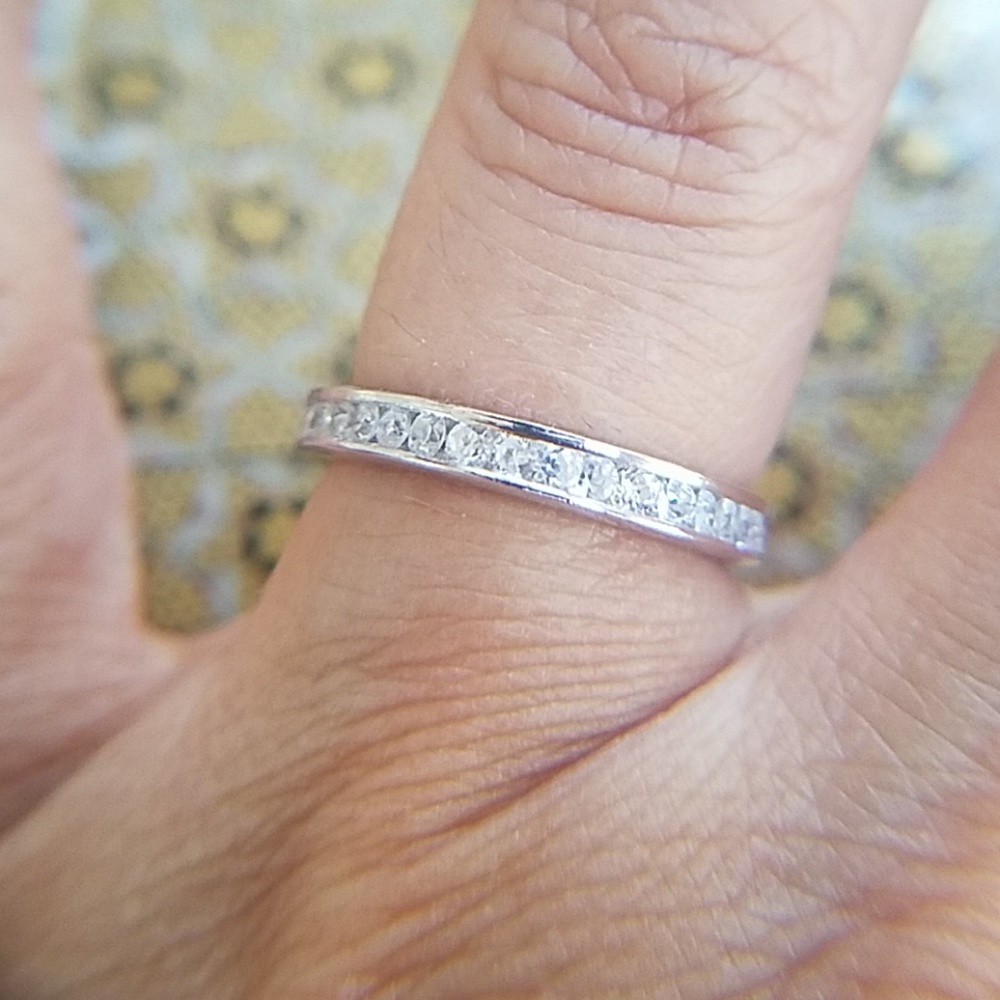 Sterling silver Eternity Wedding Band 3mm